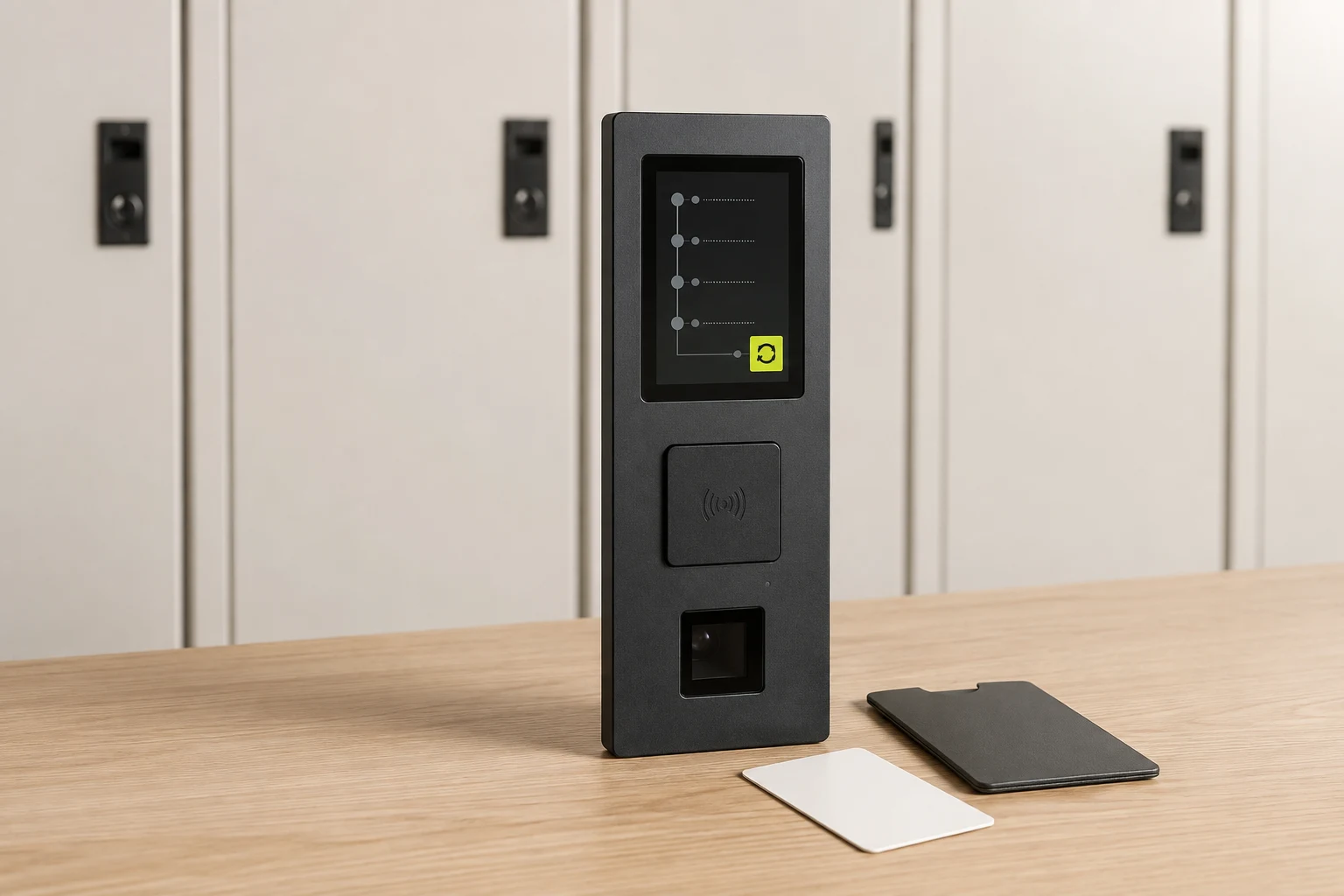 Separate contactless-card and QR reader hardware ready for compatibility testing